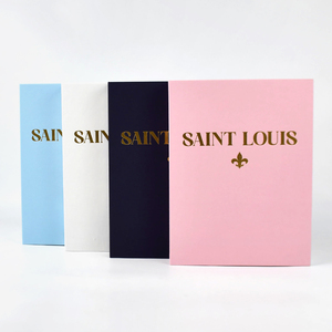 Boîte à cartes de marque vide de luxe, décoration de salon, hôtel, <span class=keywords><strong>club</strong></span>, fausse décoration de maison en lin, modèle de livre pliable à couverture rigide, livre vierge - Product Image 2