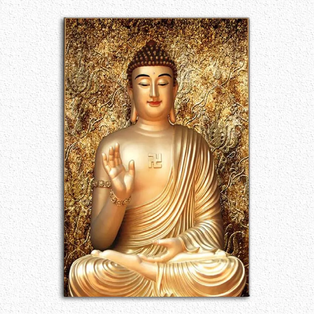 Gold Color Canvas Buddha Painting Printed Giclee Printing Home Decor Wall Art Painting Canvas Prints