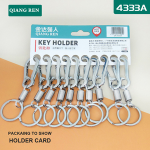 Sỉ 10 cái móc khóa kim loại kèm vòng chìa khóa, dây đeo móc khóa, móc khóa dạng móc cài cho chìa khóa xe, móc khóa đơn giản - Product Image 5