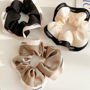 도매 패션 트렌디 라지 사이즈 탄성 헤어 타이 천 포니테일 홀더 여성 및 여아용 스크런치 - Product Image 1