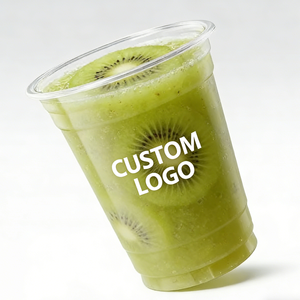 Gobelets jetables en plastique PP à paroi simple pour desserts et boissons avec couvercles, diamètre 90 mm, 500 ml, transparents, qualité alimentaire, impression UV - Product Image 3