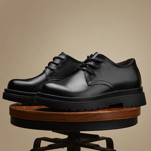 <span class=keywords><strong>Scarpe</strong></span> Oxford stringate <span class=keywords><strong>da</strong></span> uomo in vera pelle con punta chiusa, rialzo interno 7 cm, suola spessa, eleganti, casual, <span class=keywords><strong>da</strong></span> cerimonia - Product Image 1