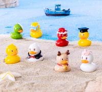 Conception personnalisée Canard Jaune Résine Flatback Mini Animaux Résine Accessoires Pour La Maison Décorations