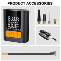 Portable Electric Air Pump Tire Inflator for Car Digital Display 12V DC Tire Pressure Monitor Emergency Light Bike Basketball