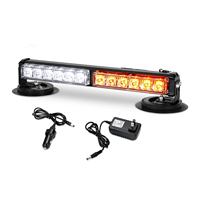 Emergency Beacon Strobe Lights Wiederauf ladbar 17 Blink modus Weiß Bernstein Hoch Niedrige Helligkeit 36W 12 LED-Blitzwarn licht leiste