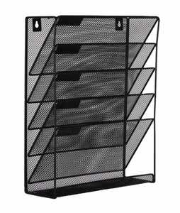 Low Price Beautiful Design Mesh Wall <b>File</b> Holder 5 Tier Vertical Wall Mounted/Hanging <b>Document</b> Paper Organizer - Product Image 1