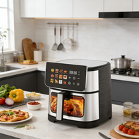 Nouvelle Conception 2026 – Four de Cuisine Multifonctionnel à Affichage LED Numérique 4,5-10L, Friteuse à Air Chaud Sans Huile pour une Cuisson Rapide, Certifié CE ETL GS