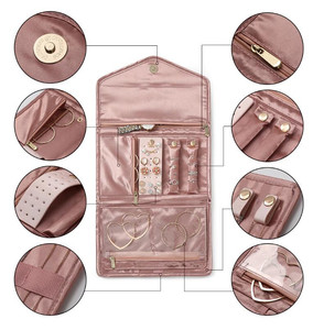 Sac de rangement à bijoux pliable en velours résistant à l'eau léger et personnalisé pour femme - Product Image 3