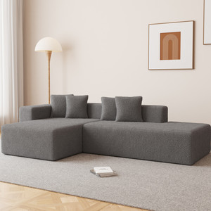 Modular Three Seat L-Shape Corner <b>Sofa</b> Fabric <b>Covered</b> Wood Legs Vacuum Packed EU Warehouse Fast Shipping Modern Sectional <b>Sofa</b> - Product Image 4