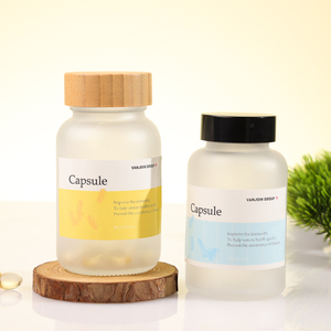 Envase Redondo de 60/80/100/120/150/200 ml para Suplementos Alimenticios, Botella de Vidrio Esmerilado para Tabletas Farmacéuticas, Polvo Nutritivo, con Tapa de Plástico de Rosca - Product Image 4