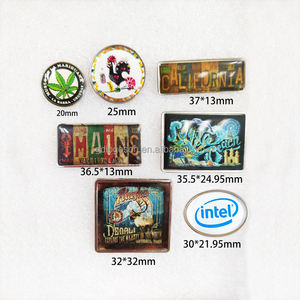 环氧圆形方形矩形椭圆形不同尺寸的空白金属销徽章支持自由名称下降和空白销 - Product Image 1