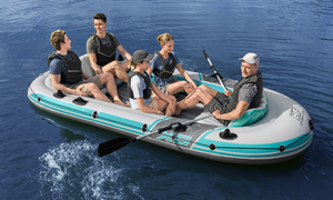 הרפטינג 65159 ביותר הרפתקה עילית אלומיניום עמיד סגסוגת חיצונית רפטינג סירת מים מתנפחים עם משאבת יד לדיג צף - Product Image 3