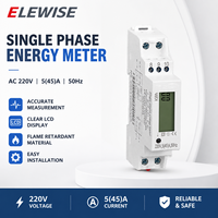 Compteur d'énergie numérique LCD monophasé kWh, tension, courant, consommation, wattmètre électrique 220V 80A 1% rail DIN