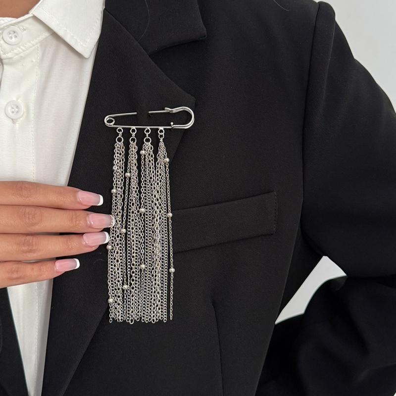 Exaggerated Long Chain Rice Beads Crystal