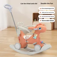 Poussette à cheval à bascule en plastique à double usage Chaise à bascule pour bébé et enfants Cadeau de premier anniversaire Jumpers Bouncers
