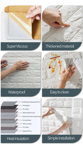 Piastrelle Adesive da Parete in Schiuma PE 3D, Impermeabili, <span class=keywords><strong>per</strong></span> Decorazione Murale - Product Image 5