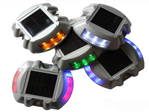 Panneaux de signalisation routière solaires à LED clignotants en aluminium 3LED 6LED, yeux de chat, pour avertissement de circulation, prix promotionnel - Product Image 4