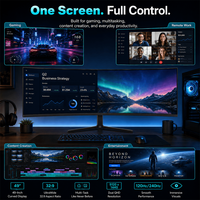 Moniteur incurvé 49 pouces 240Hz 1ms IPS DQHD, moniteur ultra-large incurvé pour le trading et le gaming, idéal pour PC et salons de jeux - Vente directe usine