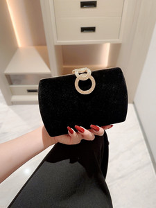 Bolso de Mano de Noche para Mujer, Novedad 2025, para Boda, Fiesta, Graduación, con Pedrería, Perlas, Tipo Caja, de Seda - Product Image 4