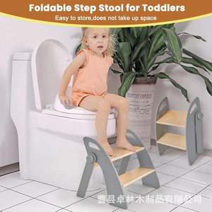 Cross-border two-step <b>stool</b> for children's <b>bathroom</b> sink step <b>stool</b>, foldable, non-slip, sturdy and non-slip children's step - Product Image 4