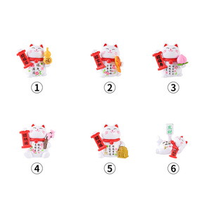 Ensemble de figurines de chat porte-bonheur, ornement miniature, Feng Shui, décoration de voiture et de maison, cadeau du Nouvel An chinois, lot de plusieurs pièces, matériau PVC - Product Image 4