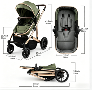 Carrito de <span class=keywords><strong>Bebé</strong></span> Plegable de Aluminio, Clásico, Premium, Compacto, de Lujo, Fácil de Manejar - Product Image 5