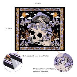 Promoción: Tapiz Decorativo Gótico con Diseño de Esqueleto y Logotipo Personalizado, Económico y de Alta Calidad, <span class=keywords><strong>para</strong></span> Colgar en la Pared del Dormitorio - Product Image 6