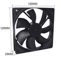 Ventilateur axial autoportant haute performance 120x120x25mm, 85-230V, ventilateur EC fonctionnel 12025mm