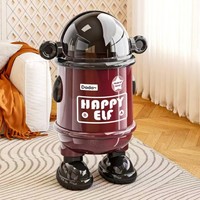 Poubelle à capuchon en plastique anti-odeur de grande taille en forme d'astronaute, style spatial, pour intérieur/extérieur, poubelle à induction tactile
