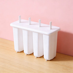 Nahe 4-Cavity Popsicle Mold Plastic Ice Cream Maker For Homemade Popsicles - Product Image 1