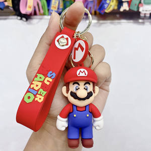 Jeu <span class=keywords><strong>Mario</strong></span> <span class=keywords><strong>Bros</strong></span> Luigi Champignon Personnage Poupées Dessin Animé SuperMario Porte-clés 3D <span class=keywords><strong>Mario</strong></span> Anime Porte-clés Caoutchouc Vente en gros - Product Image 3