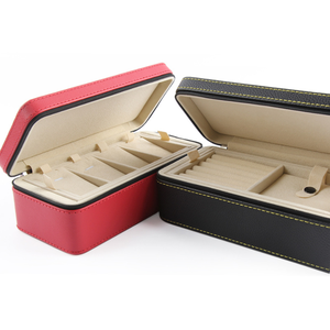 Estuche de viaje de lujo de PU con cremallera para joyas, de doble capa, multifuncional, para colección de anillos, colgantes, brazaletes y collares. - Product Image 4