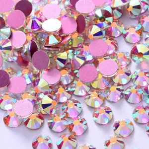 Pujiang — Strass de Base Rose or, 1440 pièces, Strass, décoration artistique, cristal AB blanc, pour nail art