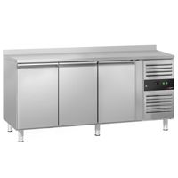 Mesa de Preparación Refrigerada Gastro GGM ECO-1795x700mm-Tres Puertas-Borde Elevado-Descongelación Automática-+4C +10C-A+++ Energía R600a