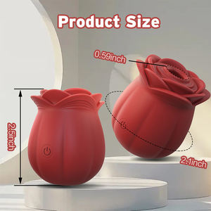 هزاز على شكل وردة لتحفيز الحلمات والبظر، ألعاب جنسية نسائية بالجملة من مصنع الألعاب الجنسية - Product Image 6