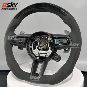 Volant standard en cuir noir pour modèles <span class=keywords><strong>Porsche</strong></span> Panamera Cayenne Macan 718 <span class=keywords><strong>911</strong></span> 918 997 991 970 971 Boxster Cayman - Product Image 2