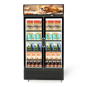Réfrigérateur d'affichage de boissons refroidi par air <span class=keywords><strong>à</strong></span> double porte en verre verticale commerciale grande capacité avec numérique pour les supermarchés - Product Image 2