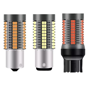 HearxinLED Nuova Lampadina LED 1156 P21W PY21W 7440 per Indicatori di Direzione e Freni, Luce Retromarcia Gialla Rossa 126SMD Universale BA15S BAU15S 12V - Product Image 2