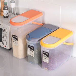 8L tiết kiệm không gian ngũ cốc lưu trữ <span class=keywords><strong>container</strong></span> đa chức năng nhà bếp nhựa hạt gạo hộp lưu trữ - Product Image 5