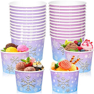 Vasos Desechables para Golosinas, Vasos <span class=keywords><strong>de</strong></span> Papel para Postres, Tazones para Helado, para Decoración <span class=keywords><strong>de</strong></span> Fiestas, Suministros para Empacar Helados y Postres - Product Image 1