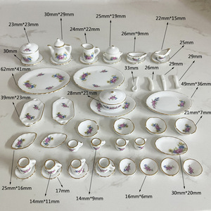 Casa delle bambole in scala 1:12 con 17 Mini Set da tè giocattolo <span class=keywords><strong>per</strong></span> casa in ceramica e gioco di cibo in miniatura <span class=keywords><strong>per</strong></span> gli amanti del caffè e del tè - Product Image 4