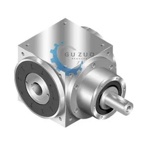 Guzuo AT090-H T Type 90 Graden Spiral Bevel Dubbele Uitgang Haakse Steering Versnellingsbak Voor Gear Reductiemiddel 1:1 Verhouding