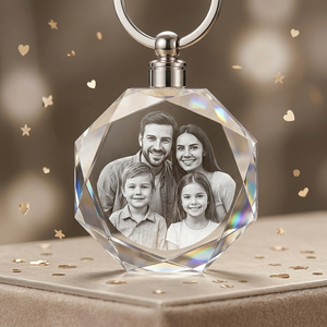 Wholesale K9 Big Size Custom 3D Laser Crystal Keychain LED Blank Sublimation for Car Logo Glass Giveaways Other Crystal Crafts