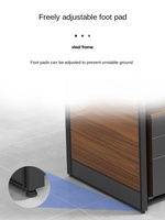 Bureau commercial moderne pour deux personnes Bureau extensible en bois Poste de travail pour ordinateur