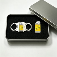 Cutter de poche léger en acier inoxydable 5-en-1 de luxe personnalisé pour cigares, marqueur de balle de golf, vente en gros