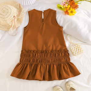 Robe au design exquis pour filles de 4 à 8 ans, élégante pour les fêtes, avec jupe à volants et décoration en dentelle - Product Image 3