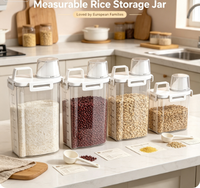 Conteneur de stockage alimentaire hermétique, boîte à céréales, riz, pâtes, farine transparente sans BPA, populaire auprès des familles américaines