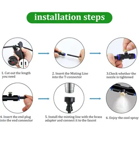 10M/20M/30M DIY Hot Sell Low Pressure Misting Cooling System