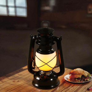 Xách tay retro <span class=keywords><strong>LED</strong></span> Đèn lồng ngoài trời cắm trại đèn với khả năng sạc treo lều đèn làm bằng nhựa bền - Product Image 1