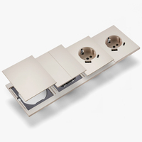 Interruptores y Enchufes de Pared WESA Ultrafinos con Botón Pulsador EU de 1/2/3 Vías con Enchufe USB Tipo C, Combinación Libre, Diseño Moderno de Lujo